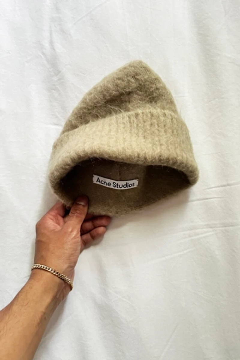Acne Studios Mohair Khaki Beanie