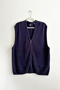 Vintage GAP Cotton Rib Navy Sweater Vest