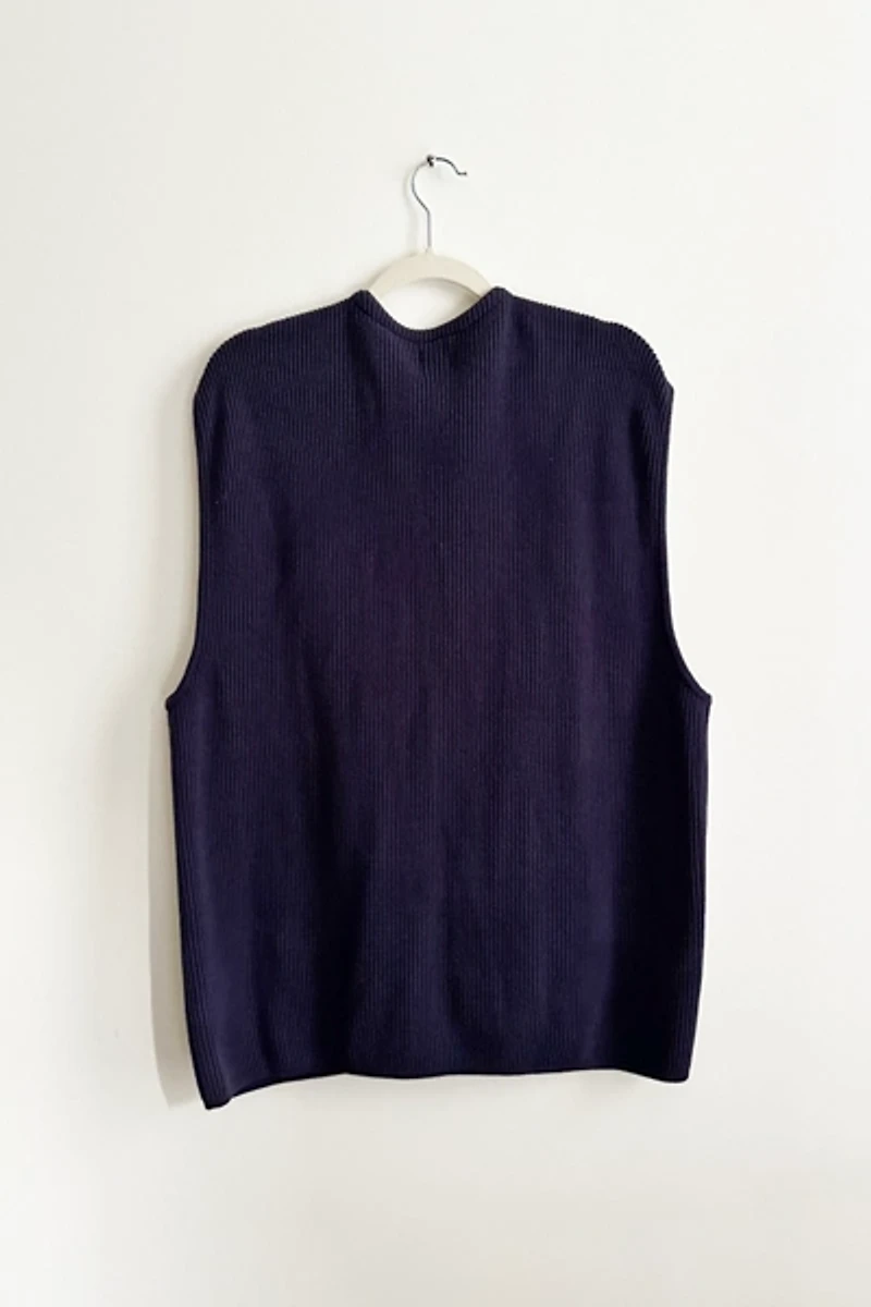 Vintage GAP Cotton Rib Navy Sweater Vest