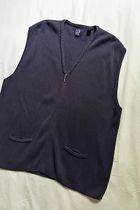 Vintage GAP Cotton Rib Navy Sweater Vest