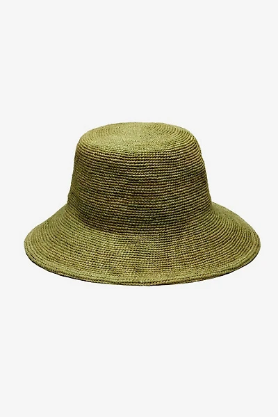 Wyeth Cassis Raffia Crochet Bucket Hat