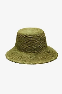 Wyeth Cassis  Raffia Crochet Bucket Hat
