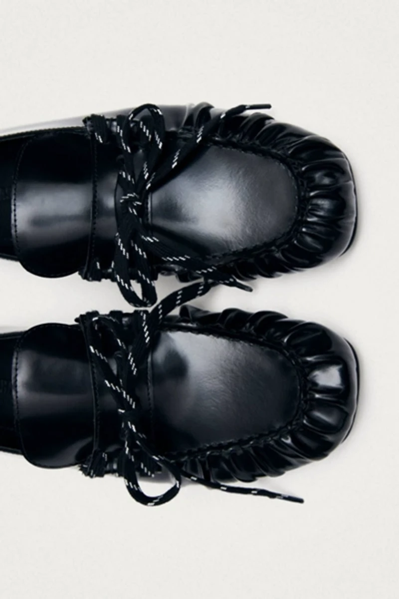 ALOHAS Aven Lace Leather Loafers