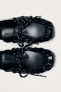 ALOHAS Aven Lace Leather Loafers