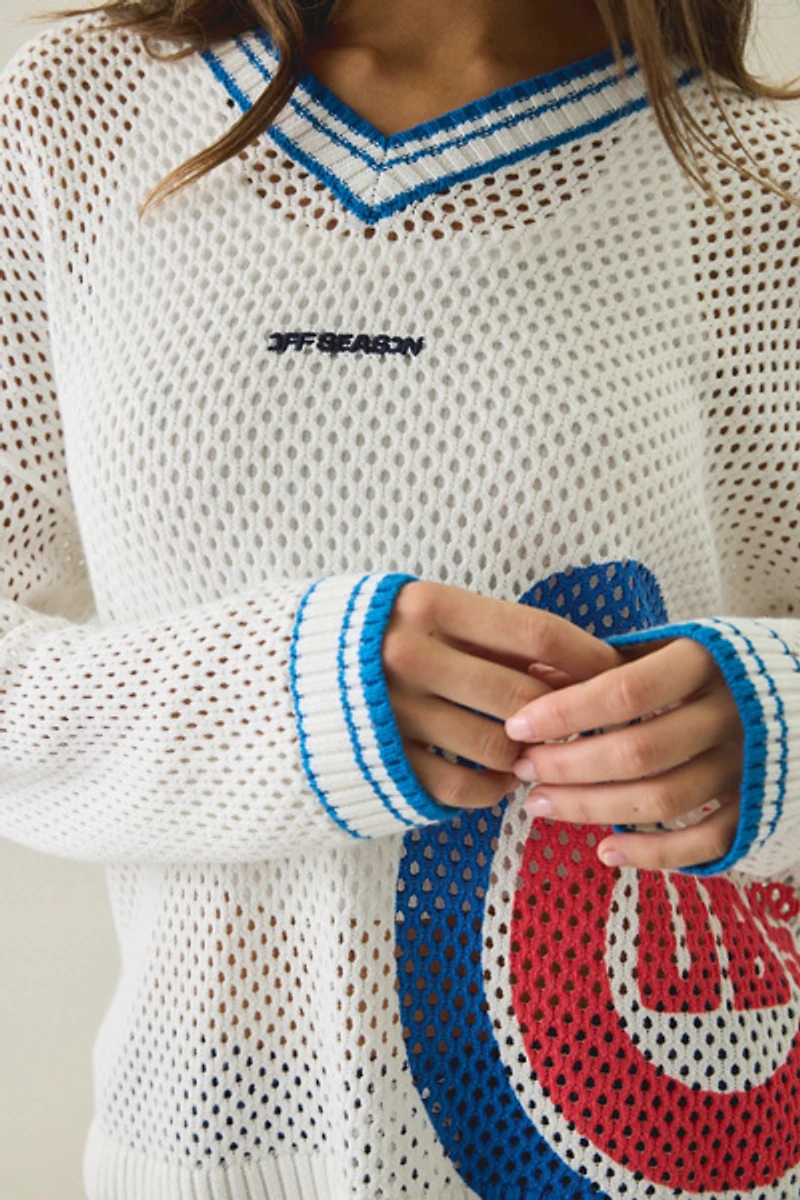 Off Season MLB Open Knit Oversized Sweater