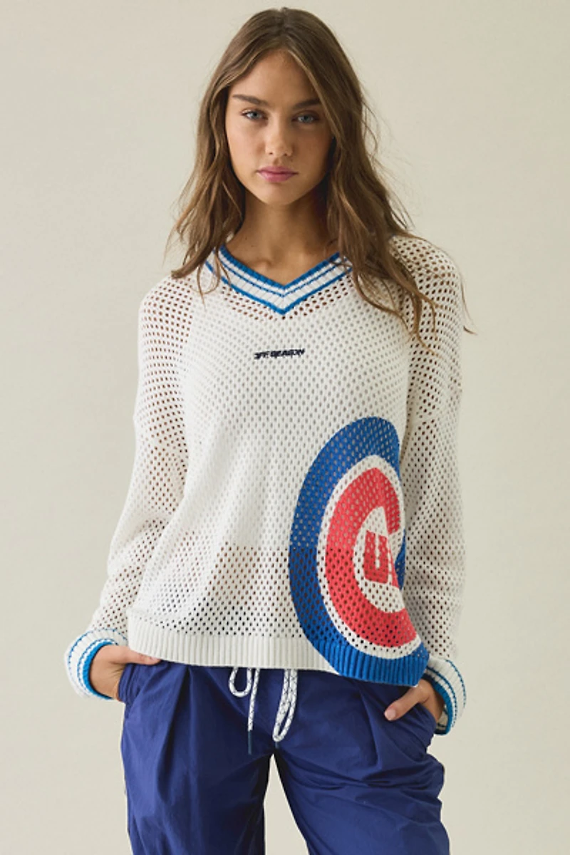 Off Season MLB Open Knit Oversized Sweater