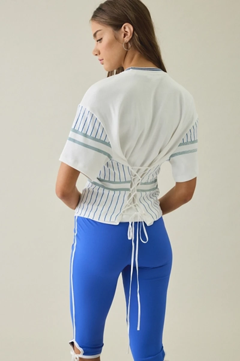 Off Season MLB Femme Lace-Up Back Tee