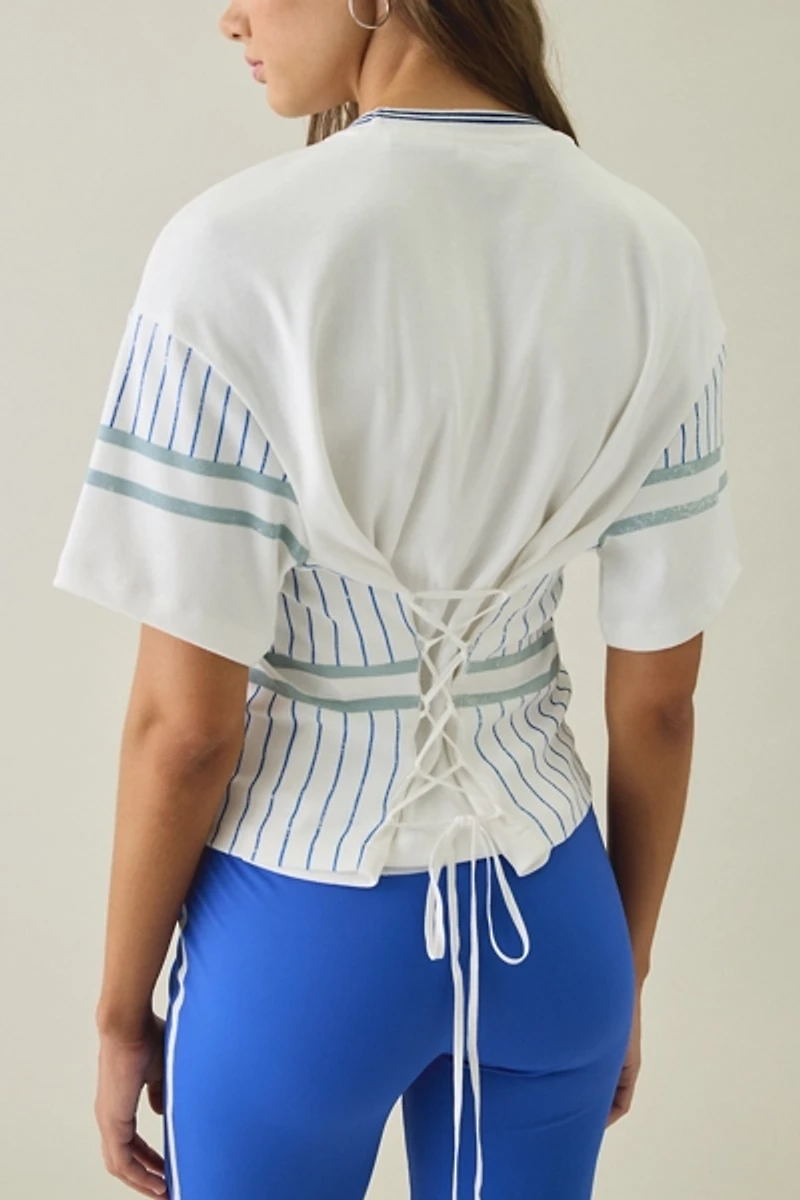 Off Season MLB Femme Lace-Up Back Tee
