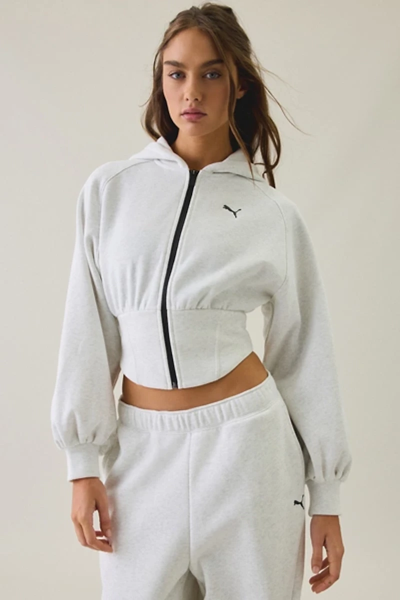 Puma Street Glam Bedazzled Zip-Up Hoodie Sweatshirt