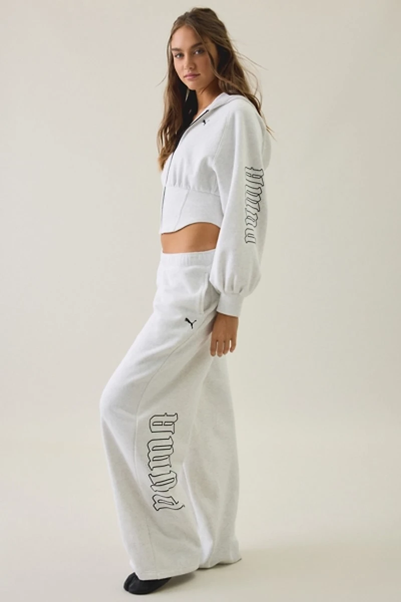 Puma Street Glam Bedazzled Zip-Up Hoodie Sweatshirt