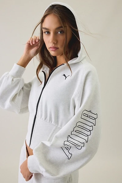 Puma Street Glam Bedazzled Zip-Up Hoodie Sweatshirt