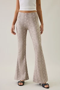 Puma Snake Printed High-Rise Flared Leggings