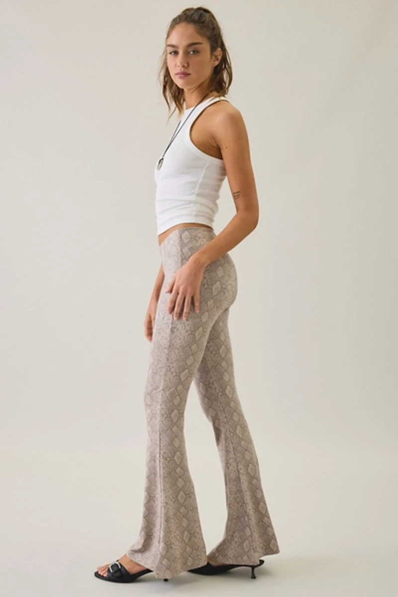 Puma Snake Printed High-Rise Flared Leggings