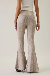 Puma Snake Printed High-Rise Flared Leggings
