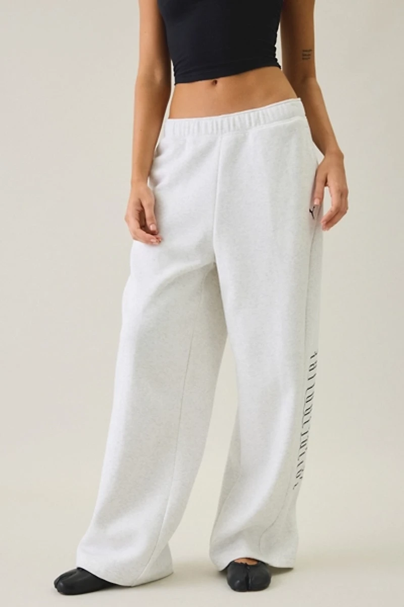 Puma Street Glam Bedazzled Baggy Sweatpants