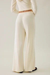 Puma Essentials Ribbed Wide Leg Sweatpants