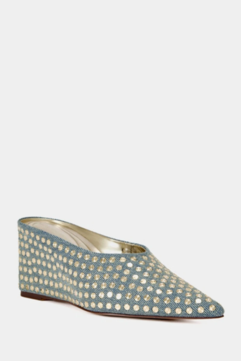 Azalea Wang Neiza Studded Wedge Pump