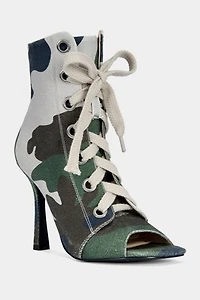 Azalea Wang Camo Rooftop Stiletto Bootie