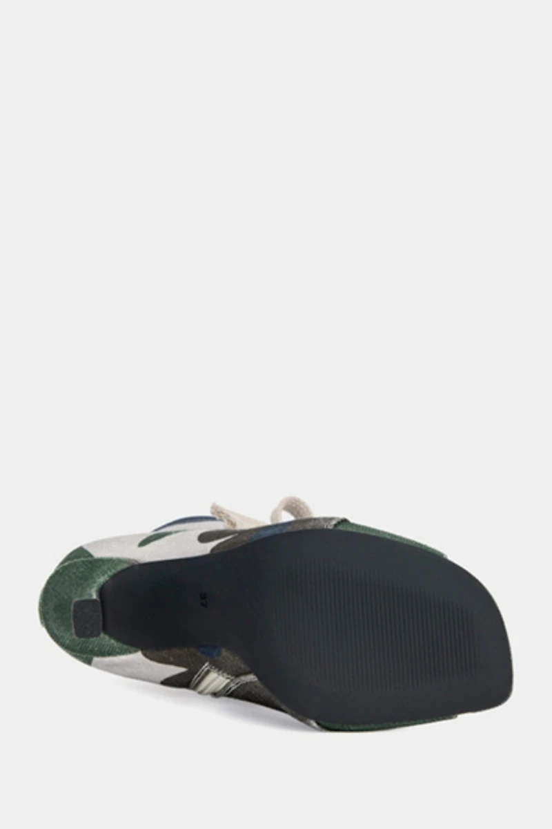 Azalea Wang Camo Rooftop Stiletto Bootie