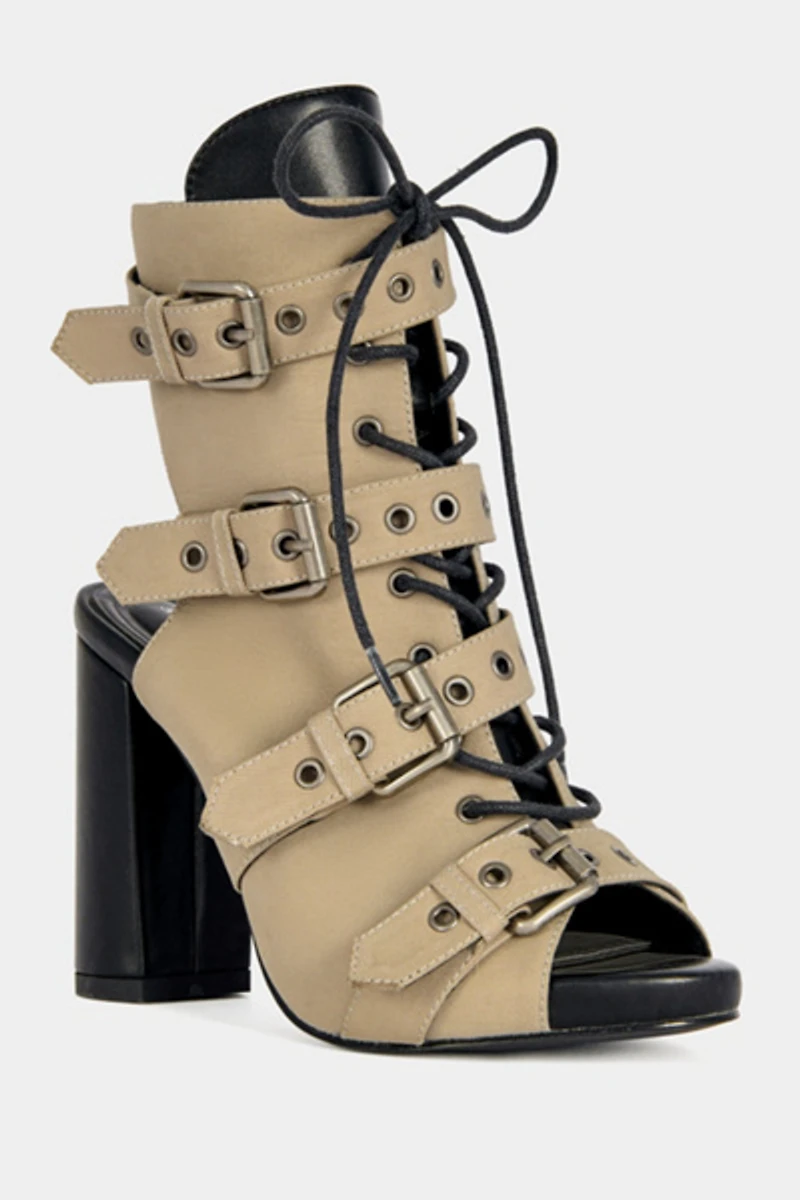 Azalea Wang Loom Block Sandal Bootie