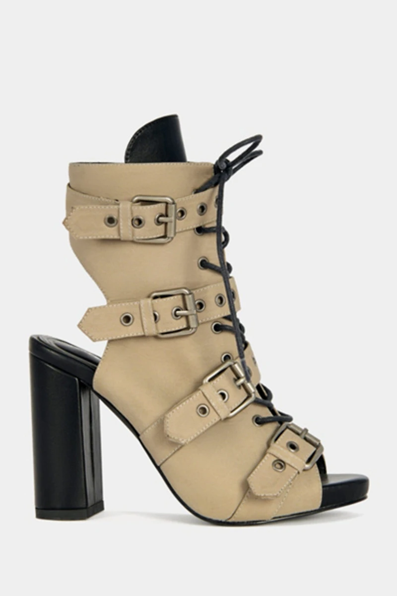 Azalea Wang Loom Block Sandal Bootie