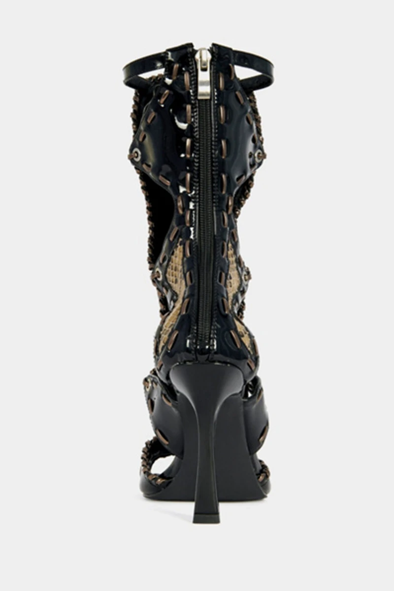 Azalea Wang Indrani Gladiator Stiletto Sandal Bootie