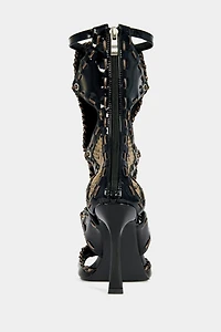 Azalea Wang Indrani Gladiator Stiletto Sandal Bootie