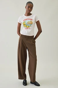 Positano Graphic Cotton Slim Tee
