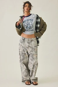 Route 66 Graphic Slim Ringer Tee