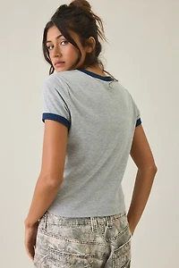 Route 66 Graphic Slim Ringer Tee