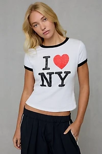 ILY New York Graphic Ringer Tee