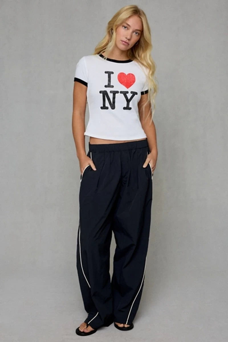 ILY New York Graphic Ringer Tee