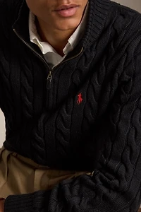 Polo Ralph Lauren Cable Knit Cotton Half-Zip Sweater