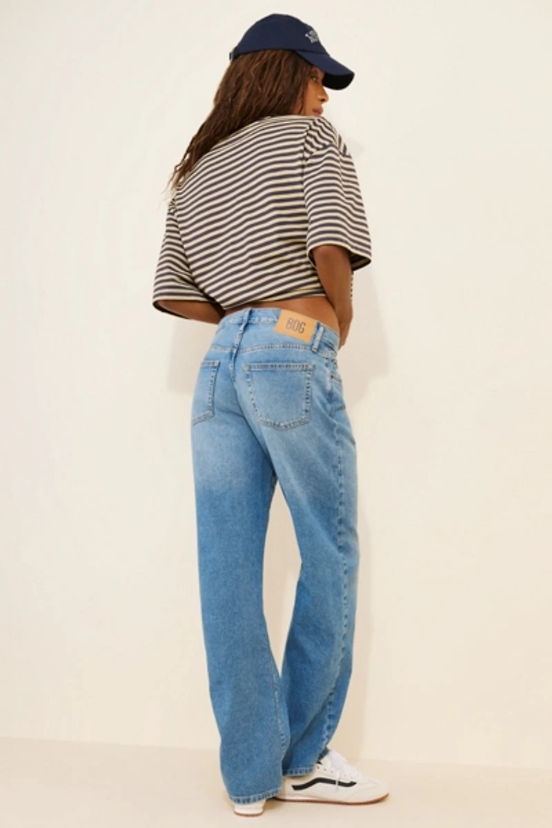 BDG Olive Stovepipe Mid-Rise Jean