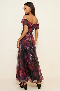 Lulu's Rafferty Off-The-Shoulder Maxi Dress