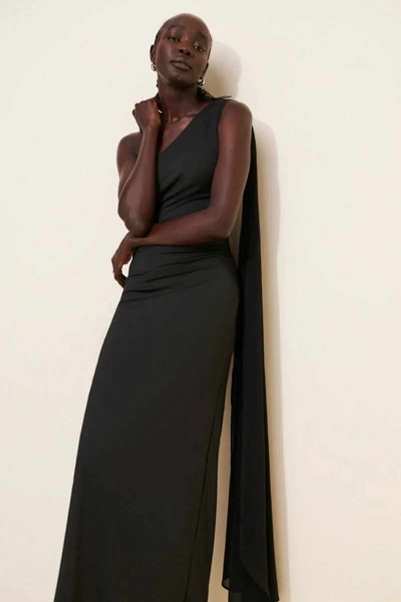 Lulu's Murray One-Shoulder Maxi Dress