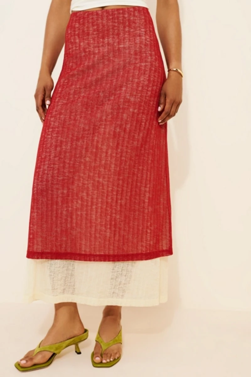 Vrg Grl Jil Sheer Maxi Skirt
