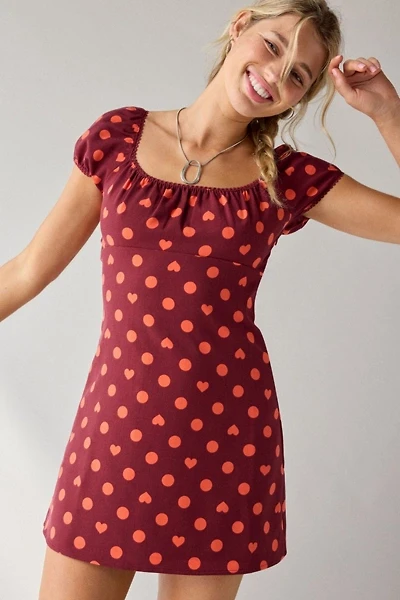 Meet Me Square Neck Puff Sleeve Mini Dress