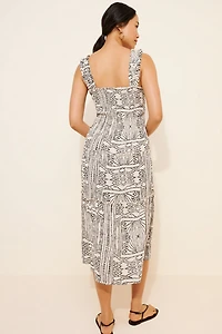 Vero Moda Smock Tiered Midi Dress
