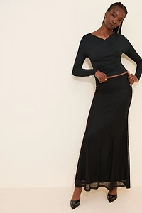 Glamorous Leopard Mesh Lace Skirt