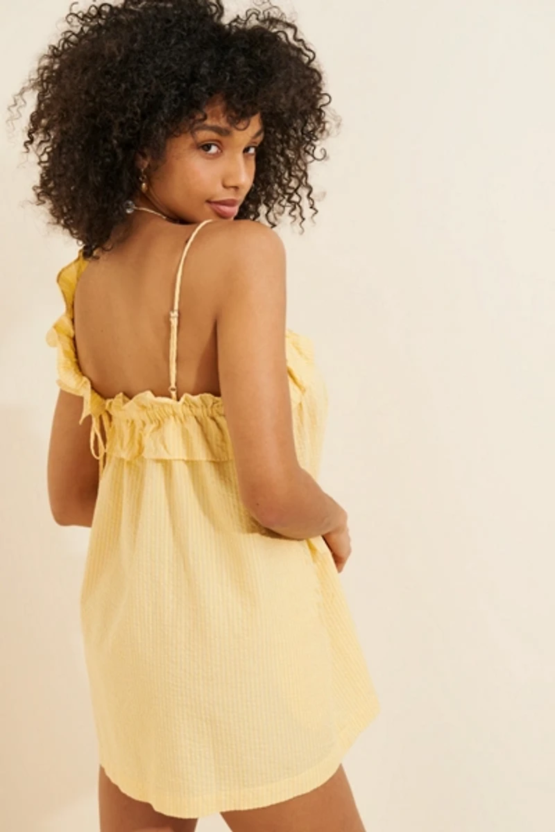 Celandine Ruffle Swing Mini Dress