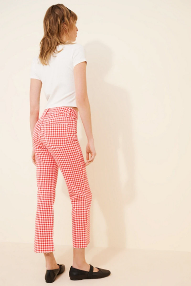 JUST BLACK DENIM High Rise Tonal Crop Flare Jeans
