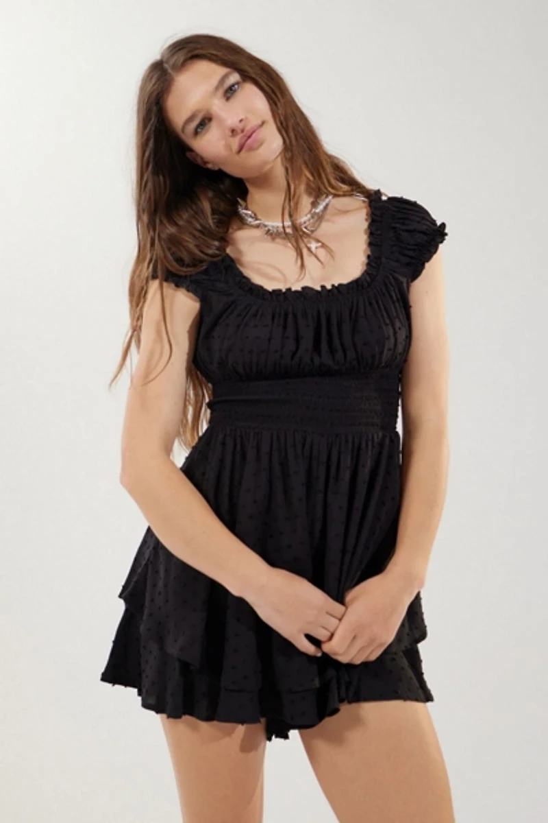 Rosie Smocked Tiered Ruffle Romper