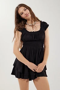 Rosie Smocked Tiered Ruffle Romper