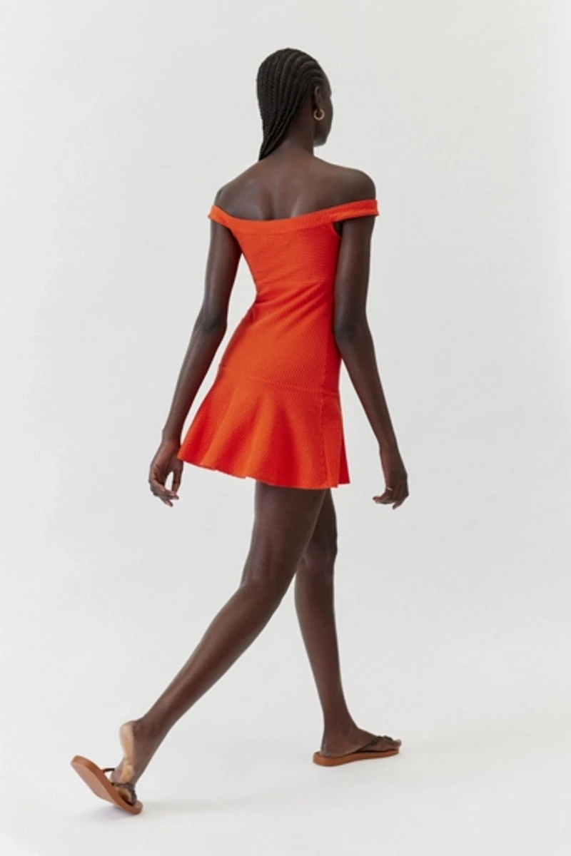 Sage Drop Waist Mini Dress