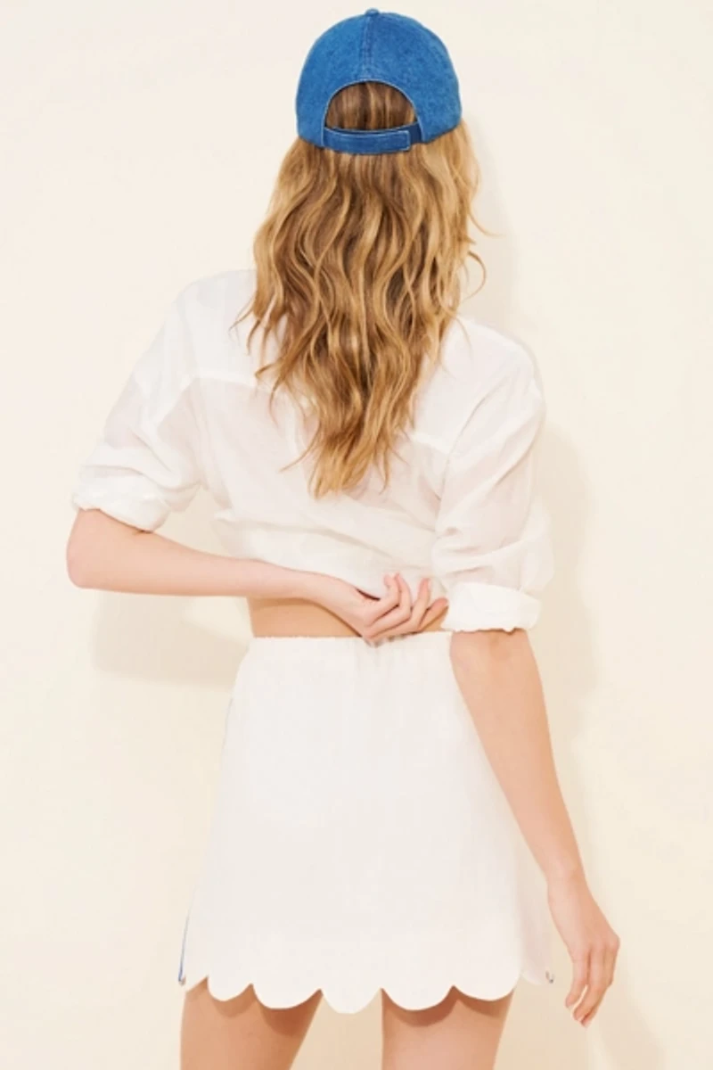 Vrg Grl Nature Of Art Linen Mini Skirt