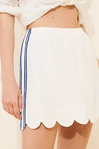 Vrg Grl Nature Of Art Linen Mini Skirt