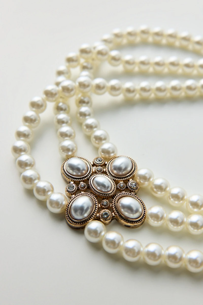 Danielle Multi-Strand Pearl Choker Necklace