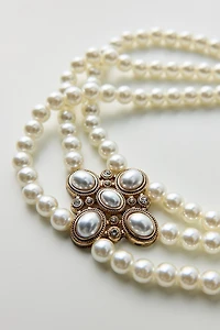 Danielle Multi-Strand Pearl Choker Necklace