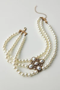 Danielle Multi-Strand Pearl Choker Necklace